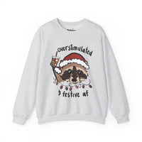 Overstimulated & Festive Coffee Unisex Heavy Blend™ Crewneck Sweatshirt