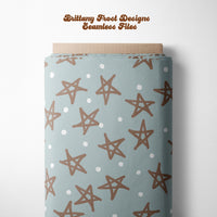 Boho Christmas Stars Blue