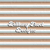 Boho Christmas Stripes Blue