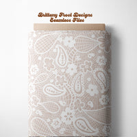 Beige Lace Seamless File