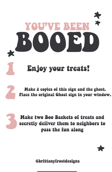 Boo Instructions