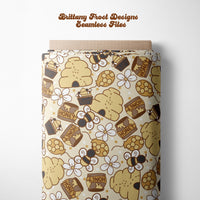 Bee Birthday Seamless File