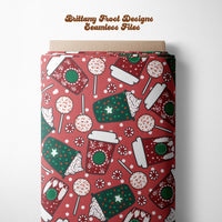 Coffee Christmas seamless file