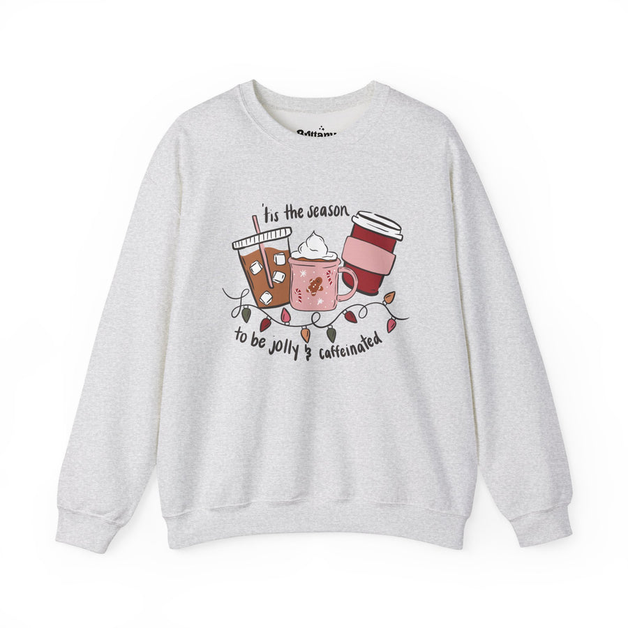 Jolly and Caffeinated Unisex Heavy Blend™ Crewneck Sweatshirt