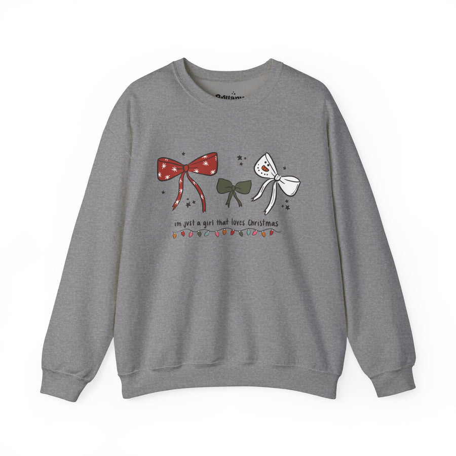 Just a girl that Loves Christmas Unisex Heavy Blend™ Crewneck Sweatshirt