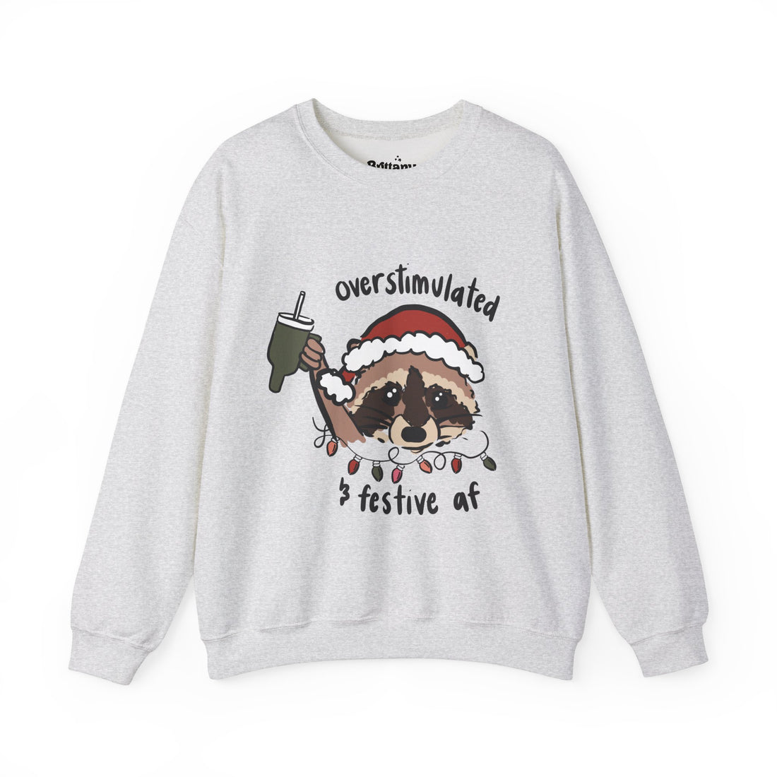 Overstimulated and Festive Unisex Heavy Blend™ Crewneck Sweatshirt