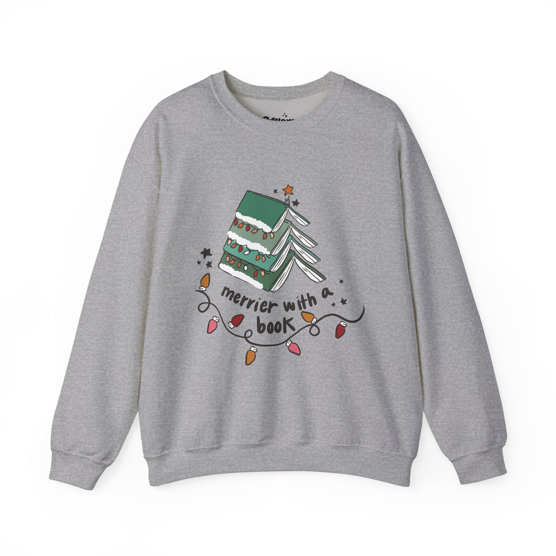 Merrier with Books Unisex Heavy Blend™ Crewneck Sweatshirt