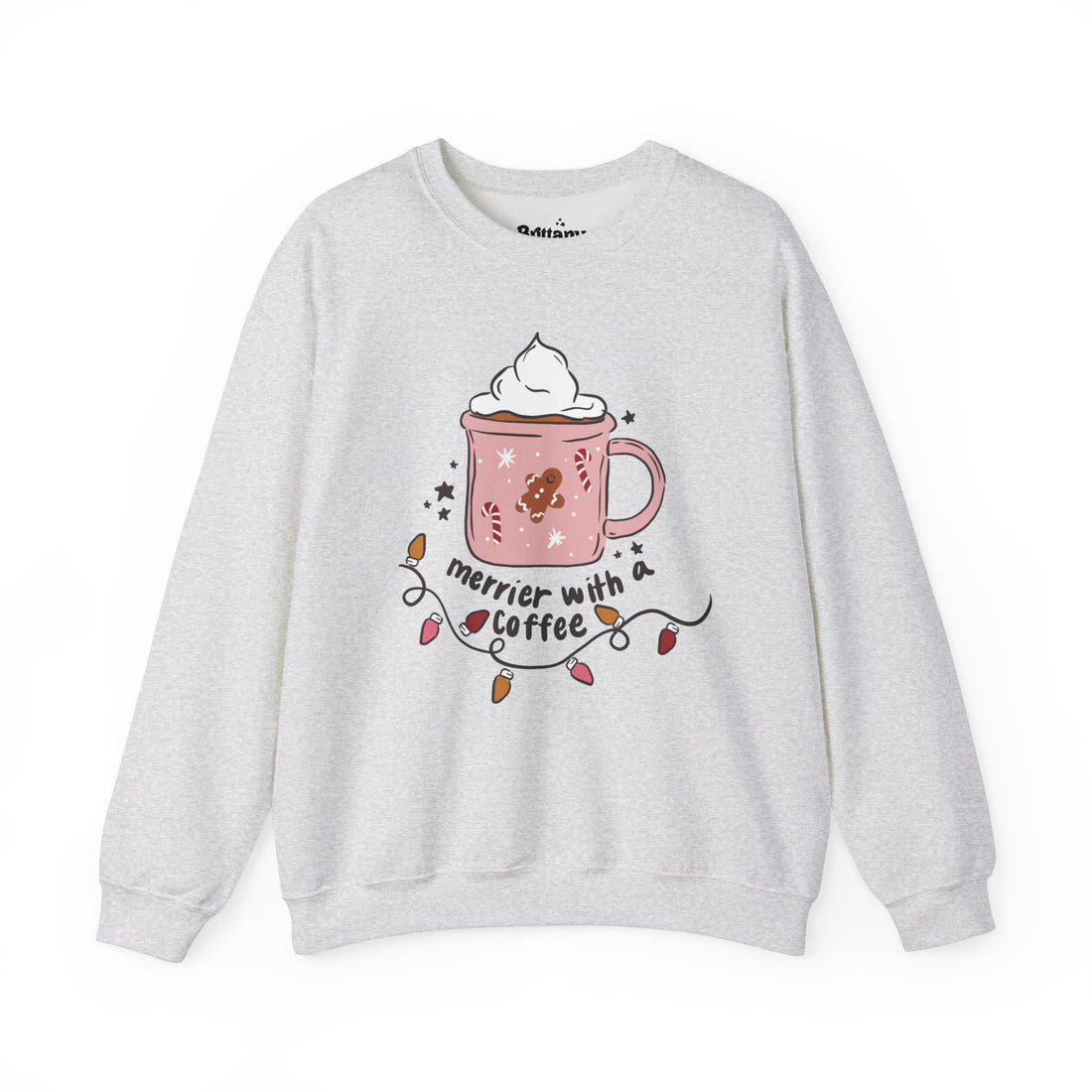 Merrier with coffee Unisex Heavy Blend™ Crewneck Sweatshirt