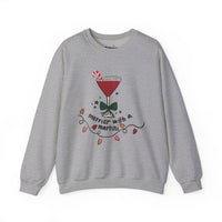 Merrier with a Martini Unisex Heavy Blend™ Crewneck Sweatshirt