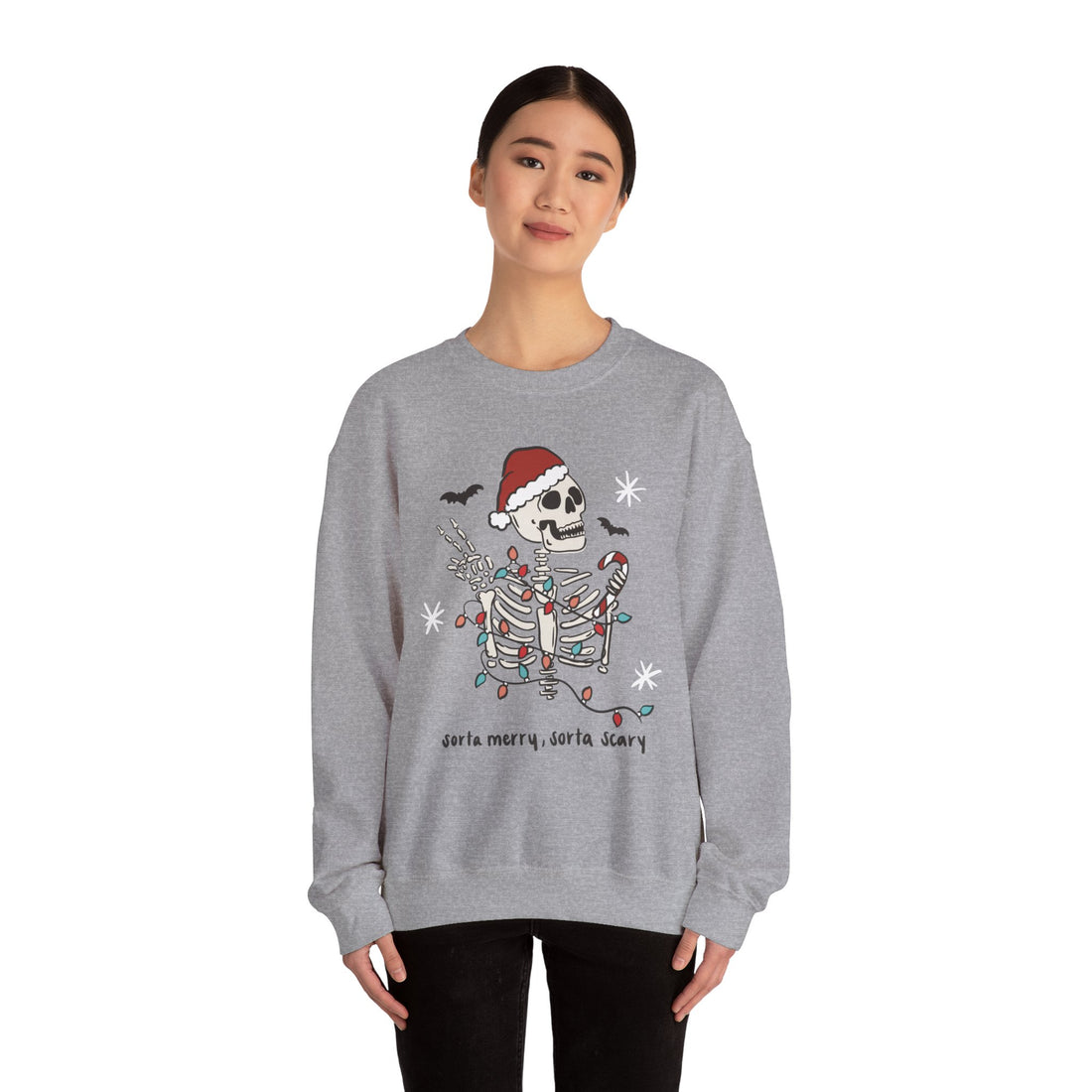 Sorta Merry Sorta Scary Unisex Heavy Blend™ Crewneck Sweatshirt