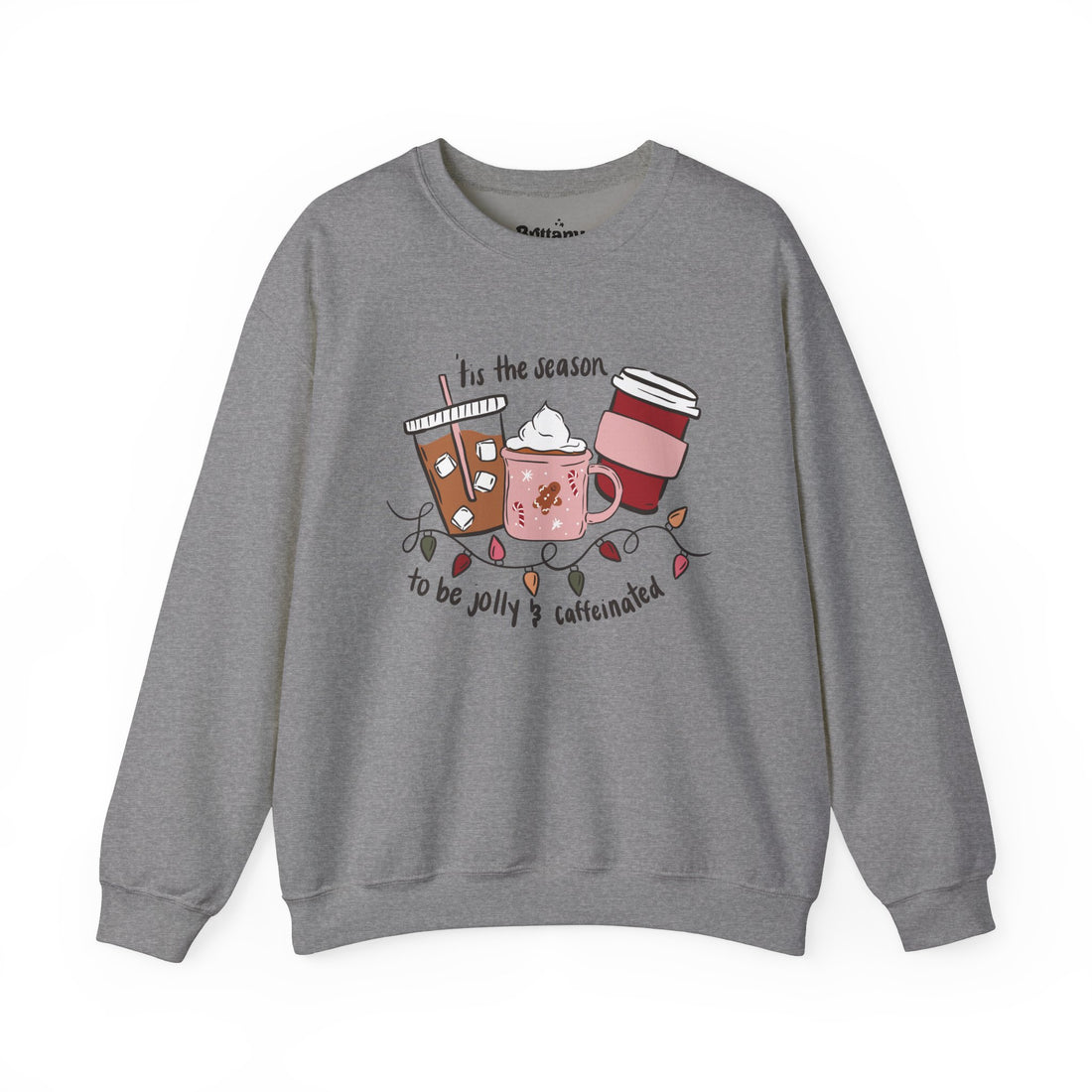 Jolly and Caffeinated Unisex Heavy Blend™ Crewneck Sweatshirt