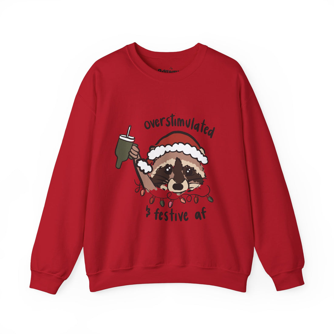 Overstimulated and Festive Unisex Heavy Blend™ Crewneck Sweatshirt