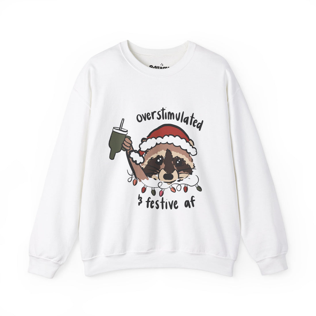 Overstimulated and Festive Unisex Heavy Blend™ Crewneck Sweatshirt