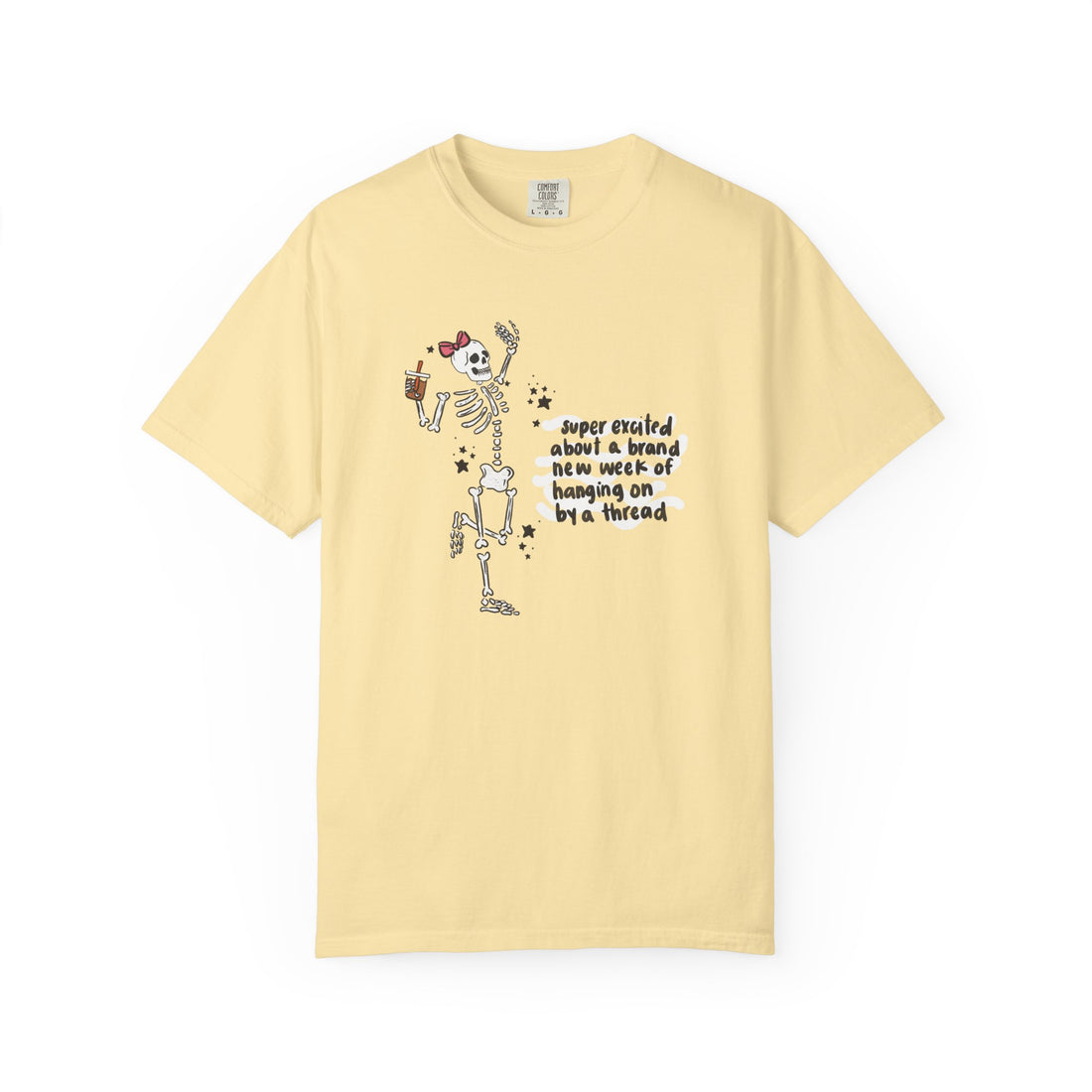 Hanging on by a thread Unisex Garment-Dyed T-shirt