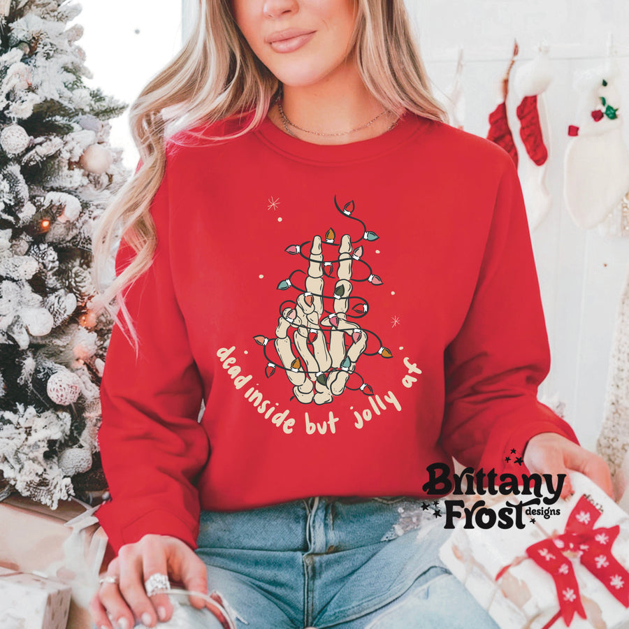 Dead inside But Jolly Unisex Heavy Blend™ Crewneck Sweatshirt