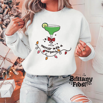 Merrier with a Margarita Unisex Heavy Blend™ Crewneck Sweatshirt