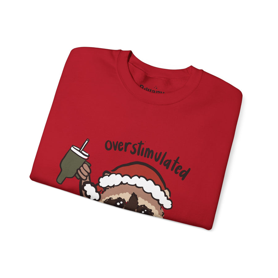 Overstimulated and Festive Unisex Heavy Blend™ Crewneck Sweatshirt