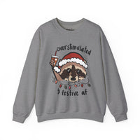 Overstimulated & Festive Coffee Unisex Heavy Blend™ Crewneck Sweatshirt