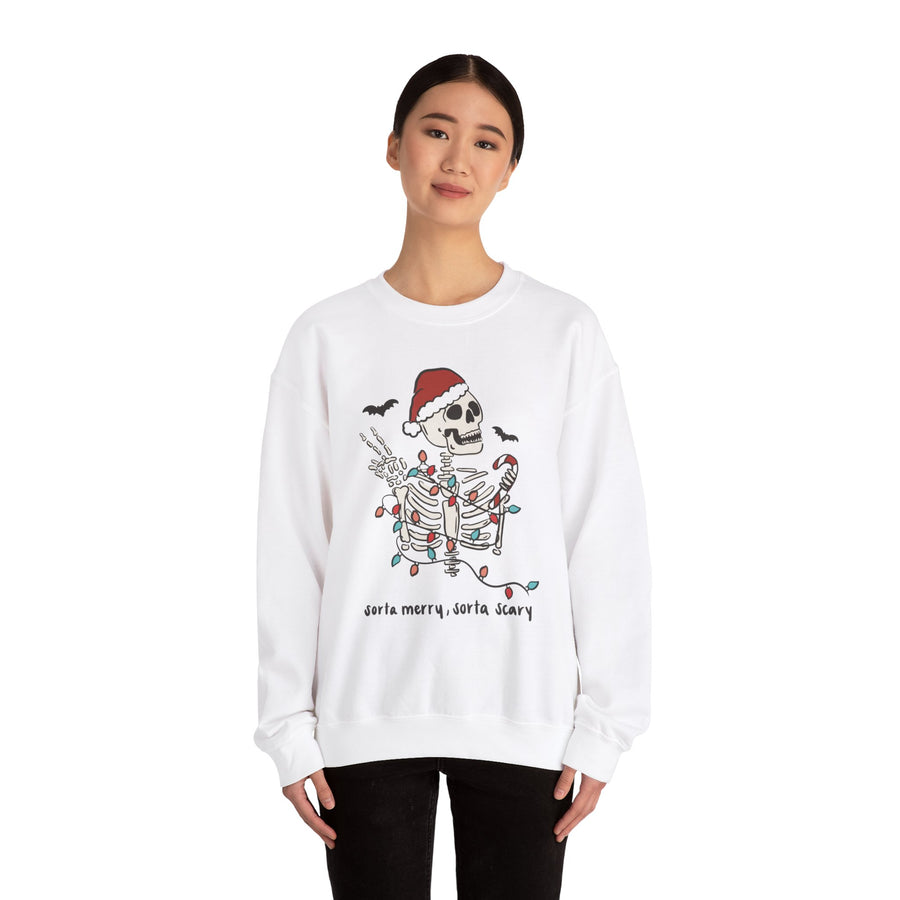 Sorta Merry Sorta Scary Unisex Heavy Blend™ Crewneck Sweatshirt