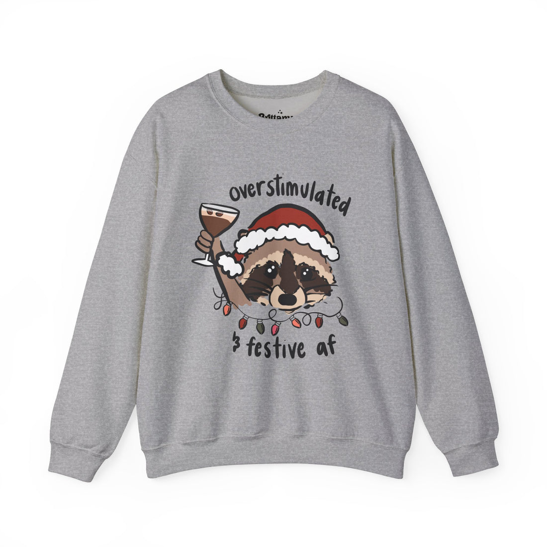 Overstimulated & Festive Unisex Heavy Blend™ Crewneck Sweatshirt