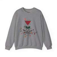 Merrier with a Martini Unisex Heavy Blend™ Crewneck Sweatshirt