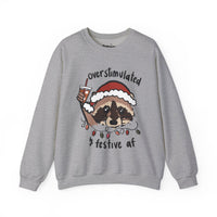 Overstimulated & Festive Coffee Unisex Heavy Blend™ Crewneck Sweatshirt