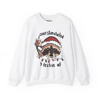 Overstimulated & Festive Coffee Unisex Heavy Blend™ Crewneck Sweatshirt