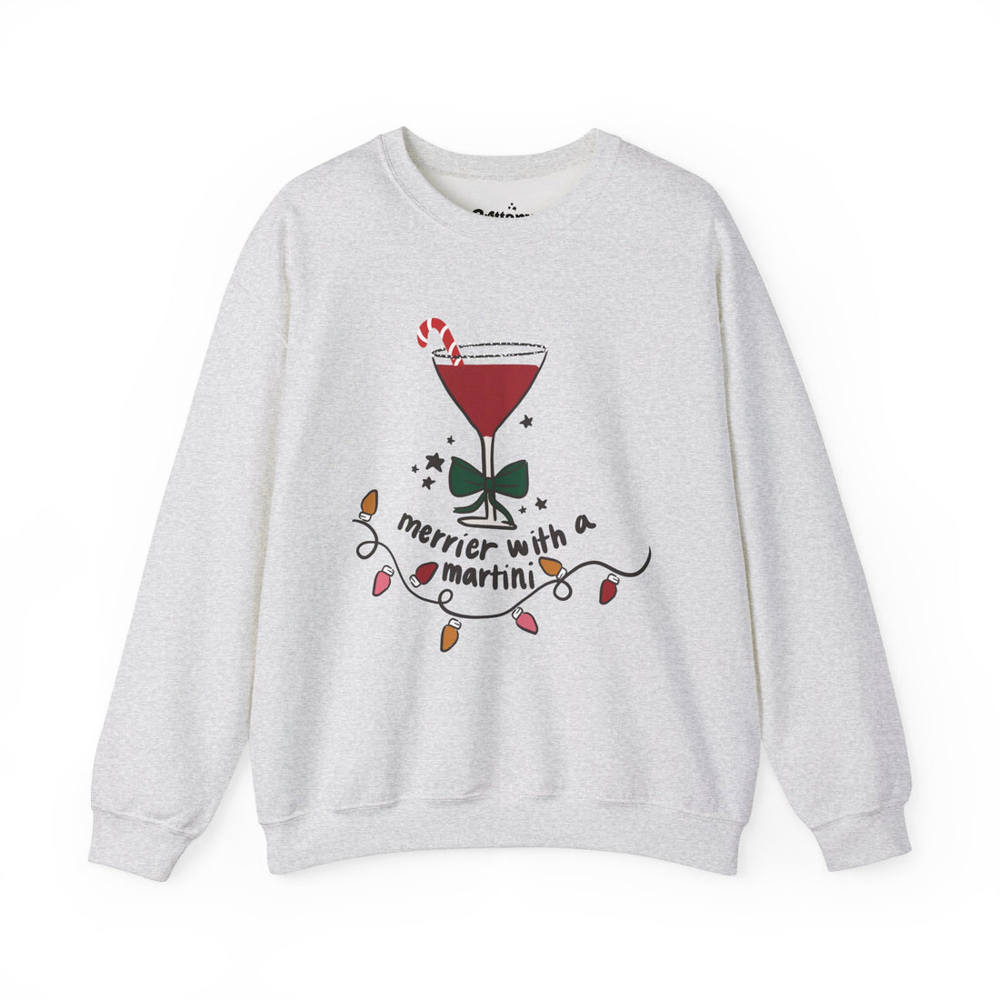 Merrier with a Martini Unisex Heavy Blend™ Crewneck Sweatshirt