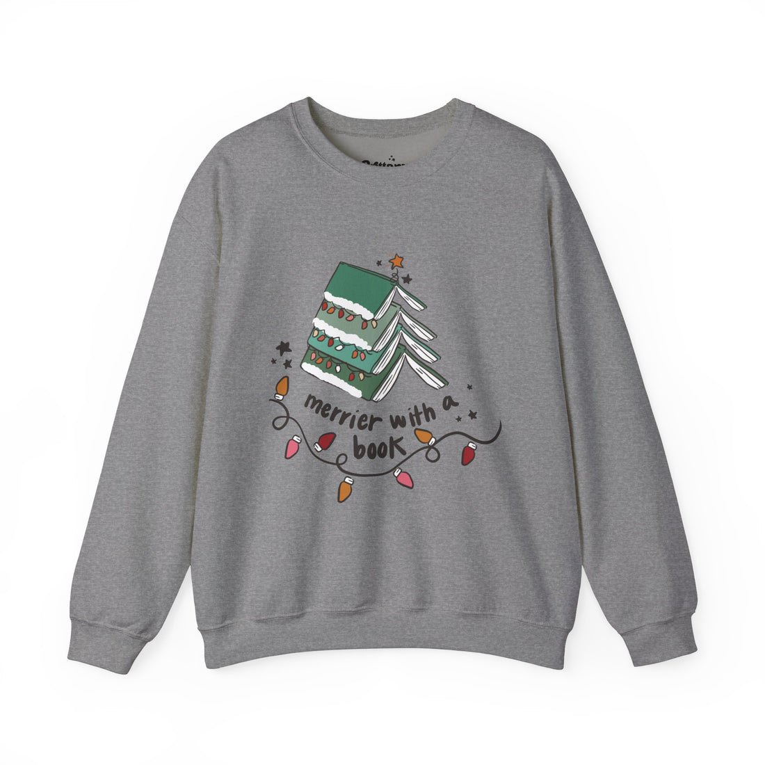 Merrier with Books Unisex Heavy Blend™ Crewneck Sweatshirt