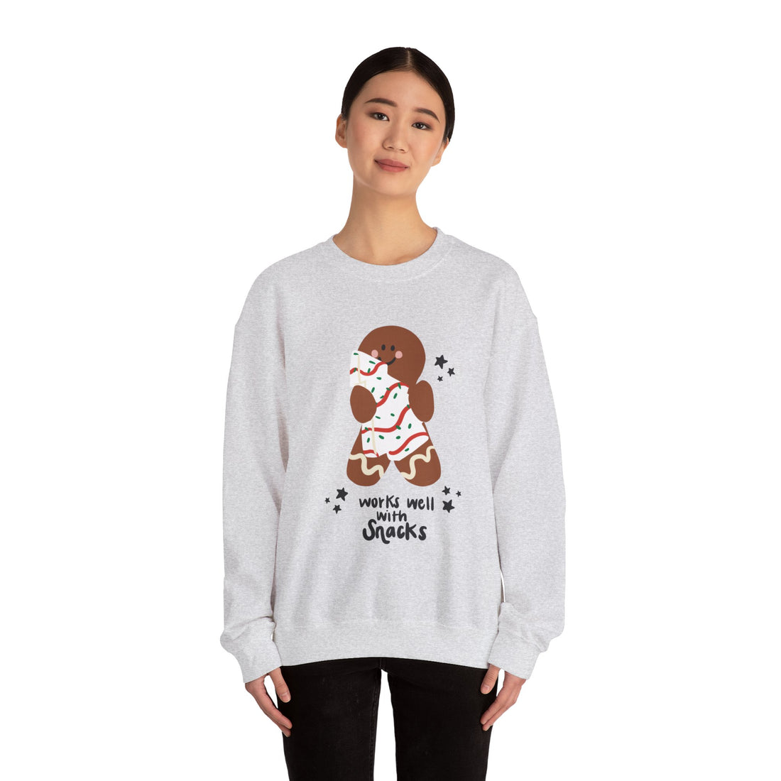 Works well with Snacks Unisex Heavy Blend™ Crewneck Sweatshirt