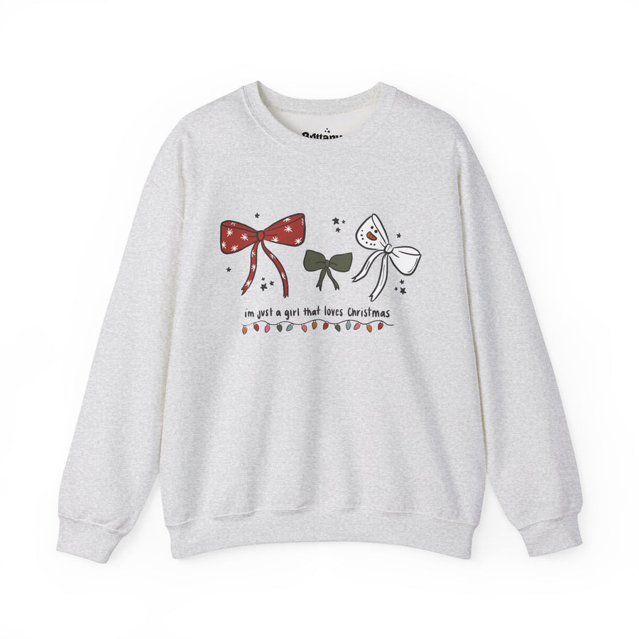 Just a girl that Loves Christmas Unisex Heavy Blend™ Crewneck Sweatshirt