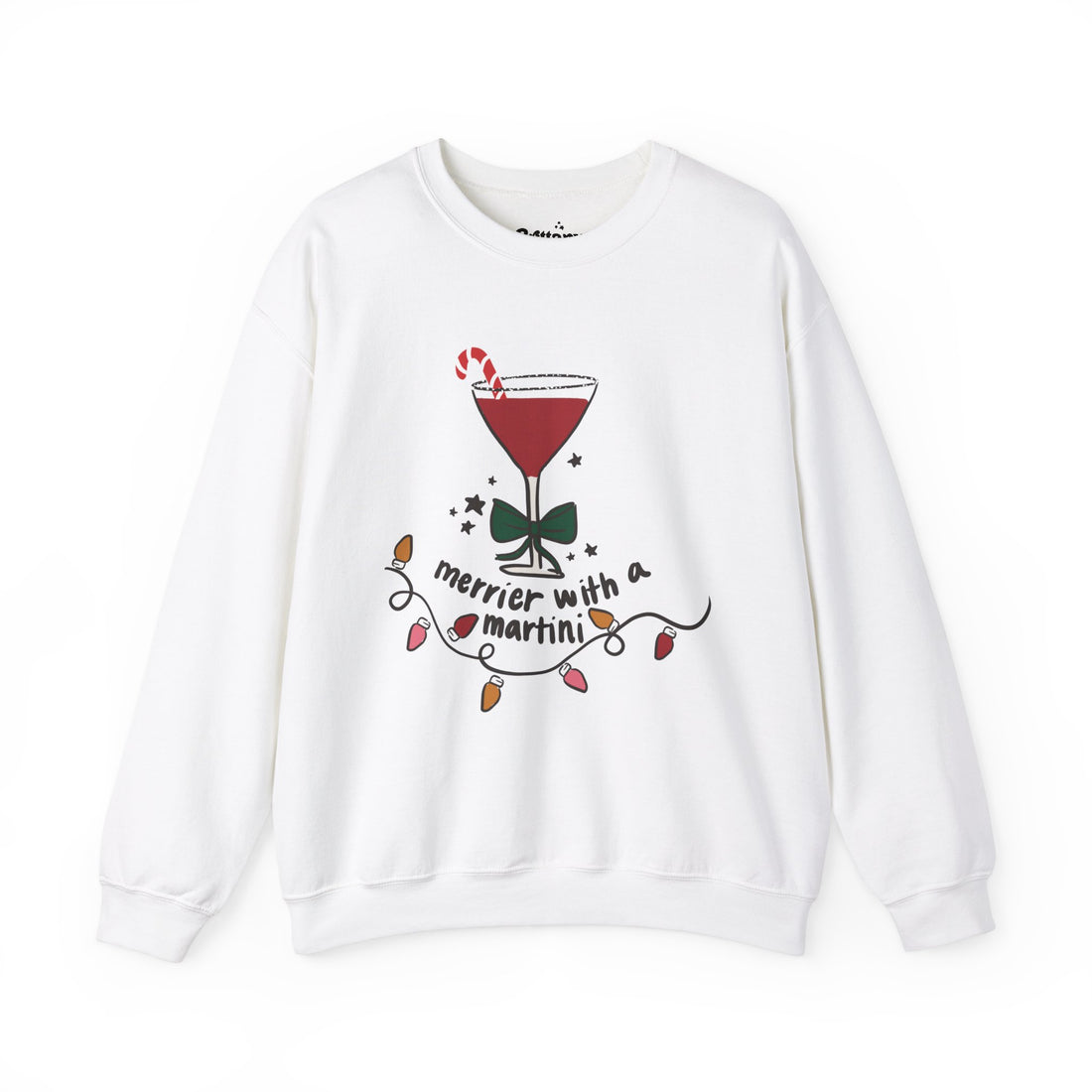 Merrier with a Martini Unisex Heavy Blend™ Crewneck Sweatshirt