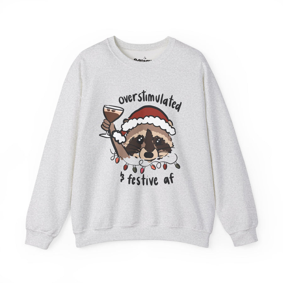 Overstimulated & Festive Unisex Heavy Blend™ Crewneck Sweatshirt