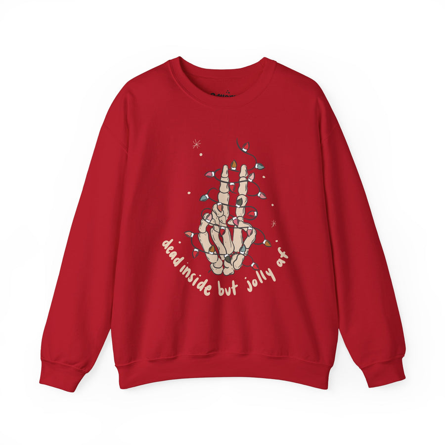 Dead inside But Jolly Unisex Heavy Blend™ Crewneck Sweatshirt