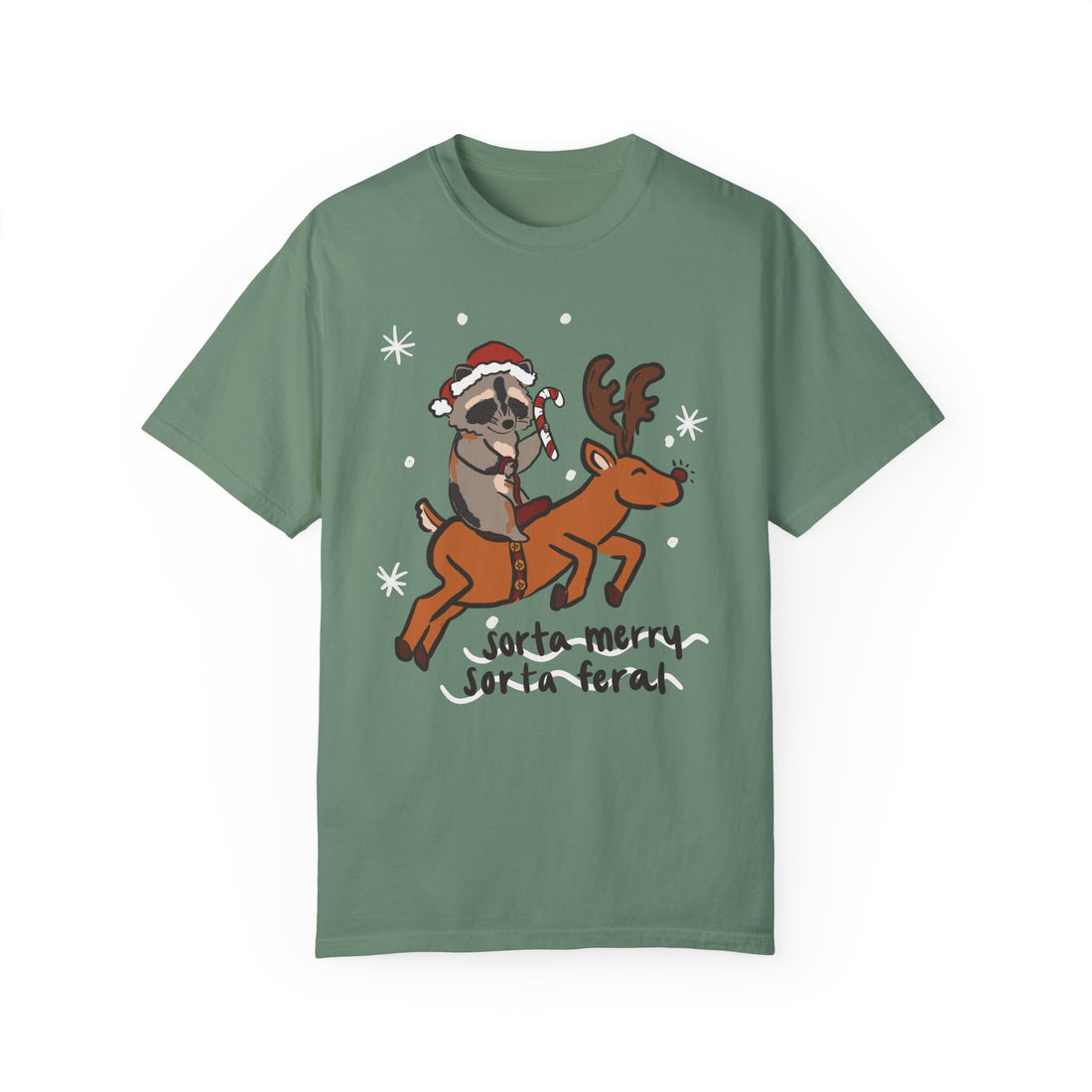 Sorta Merry Sorta Feral Unisex Garment-Dyed T-shirt