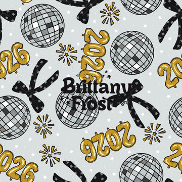 New Year Bows Gray