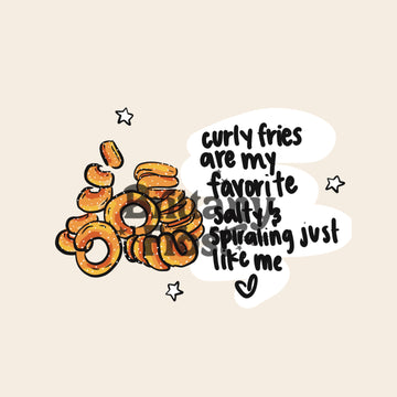 Curly Fries PNG Sublimation