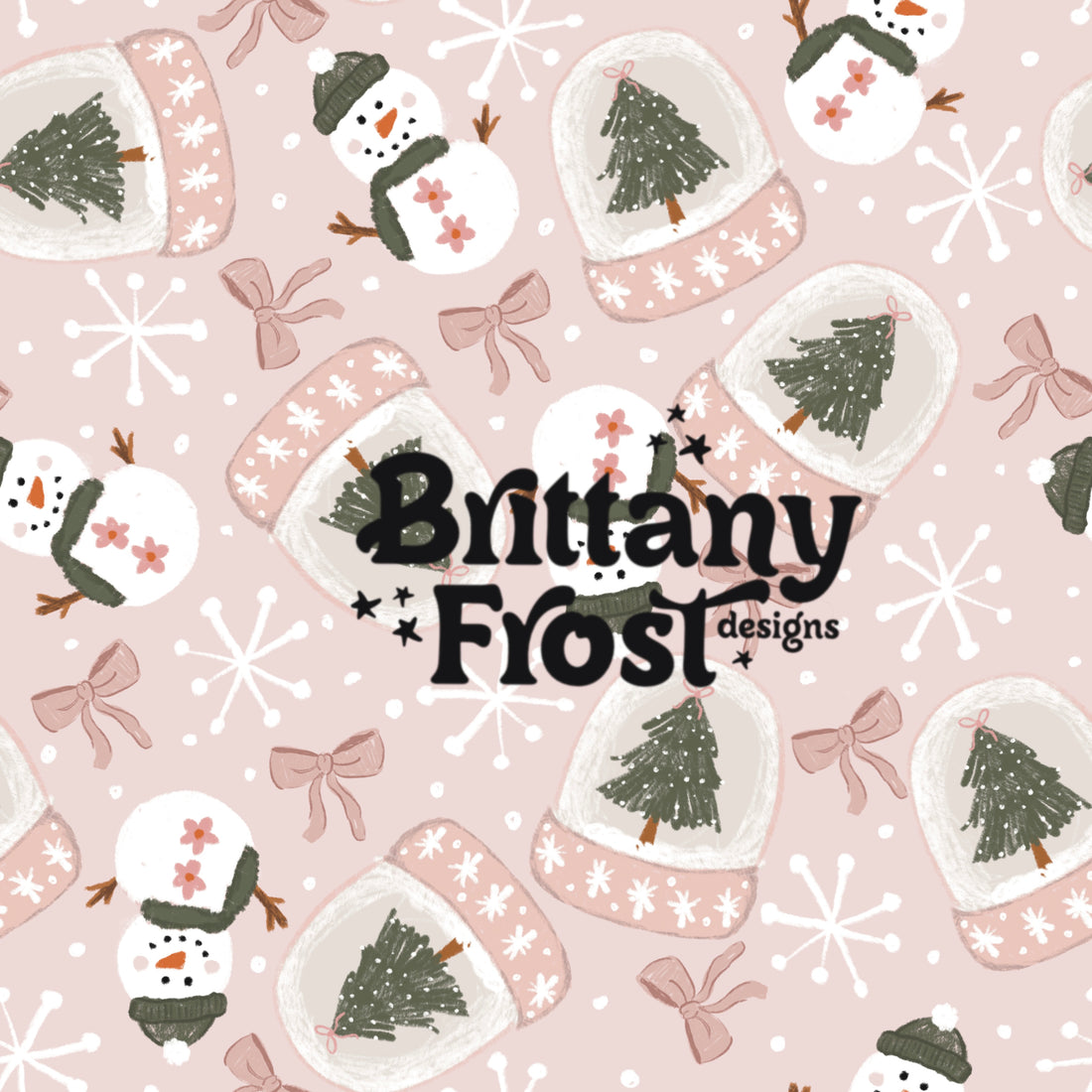 Pink Snowmen and snowglobes