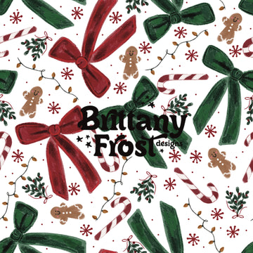 Red and Green Christmas Bows
