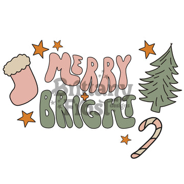 Merry and Bright PNG Sublimation