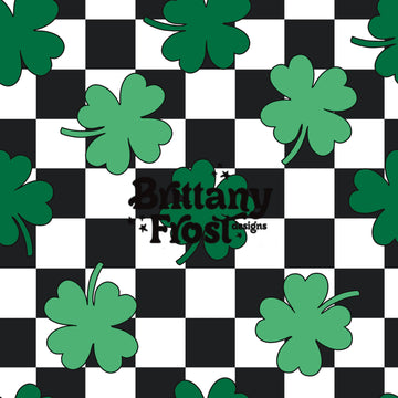 Checkered Four Leaf Clovers