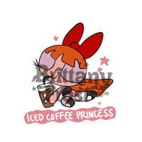 Iced Coffee Princess PNG Sublimation