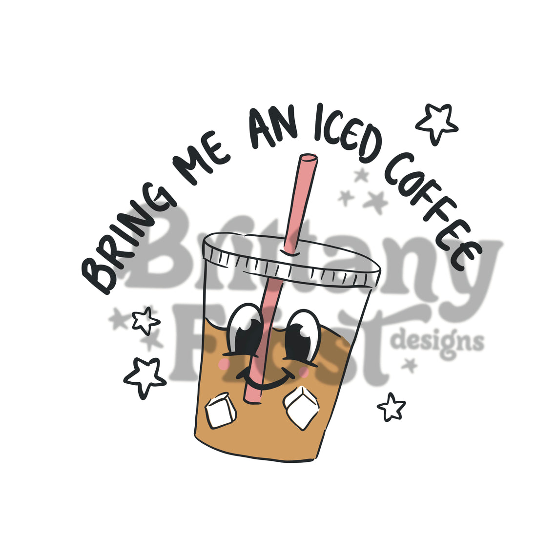 Iced Coffee PNG Sublimation