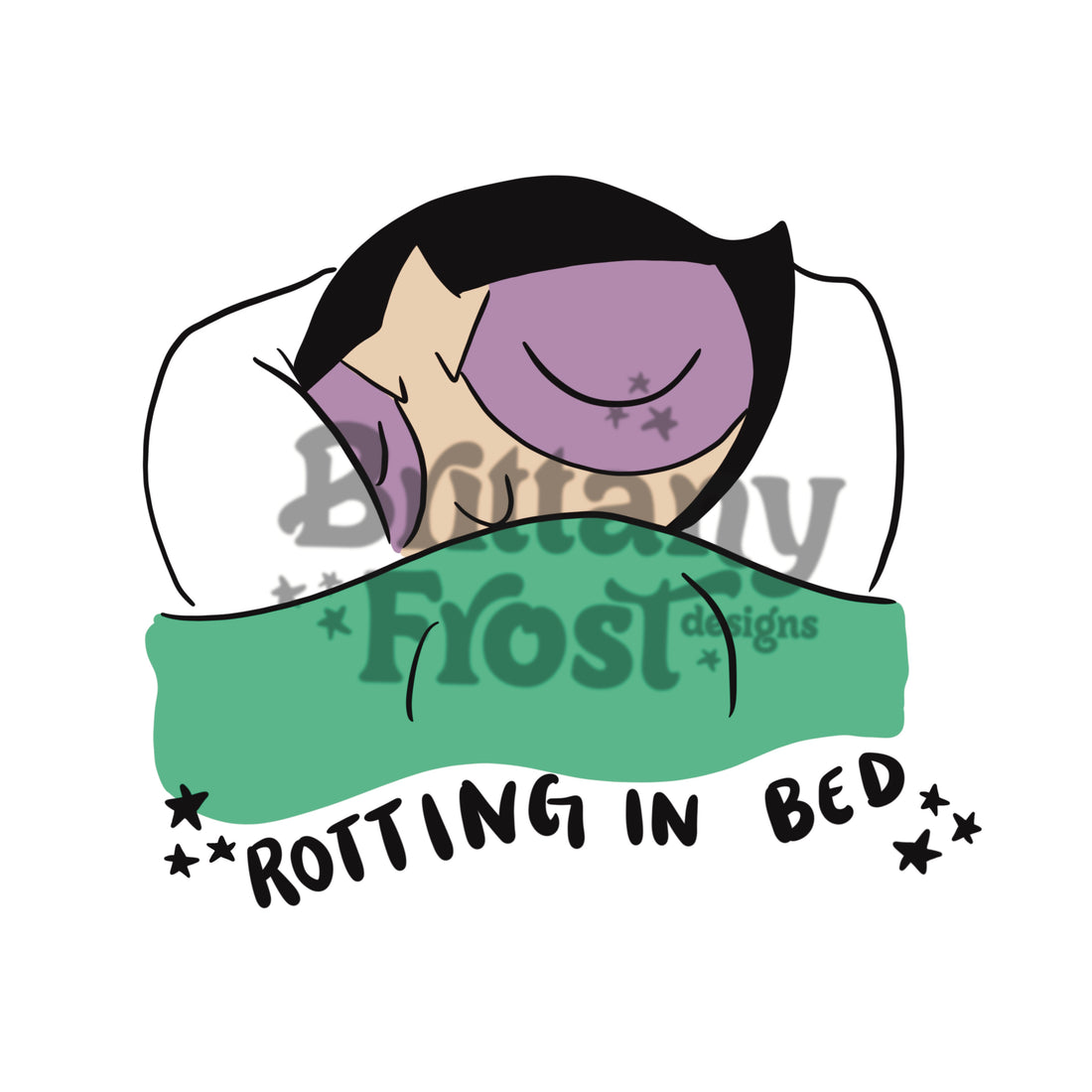 Rotting in bed PNG Sublimation