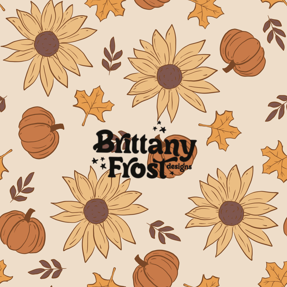 Fall pumpkin leaves