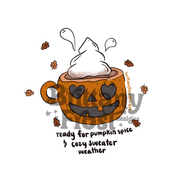 Pumpkin Spice Mug PNG Sublimation