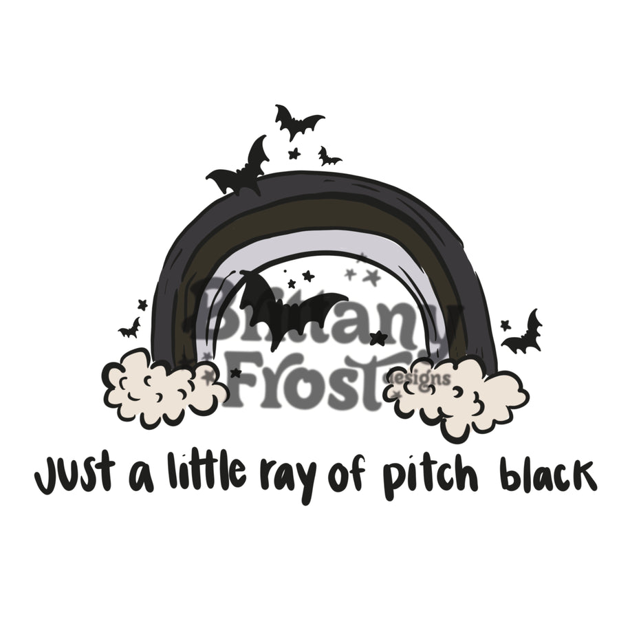 Ray of Pitch Black PNG Sublimation