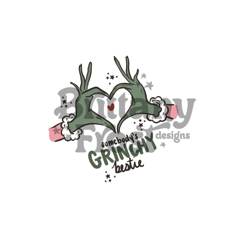 Grinchy Bestie PNG Sublimation