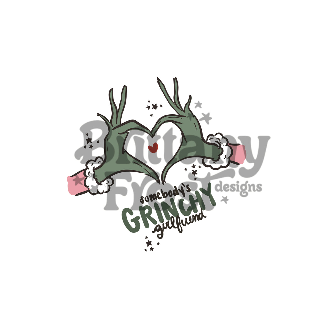 Grinchy Girlfriend PNG Sublimation