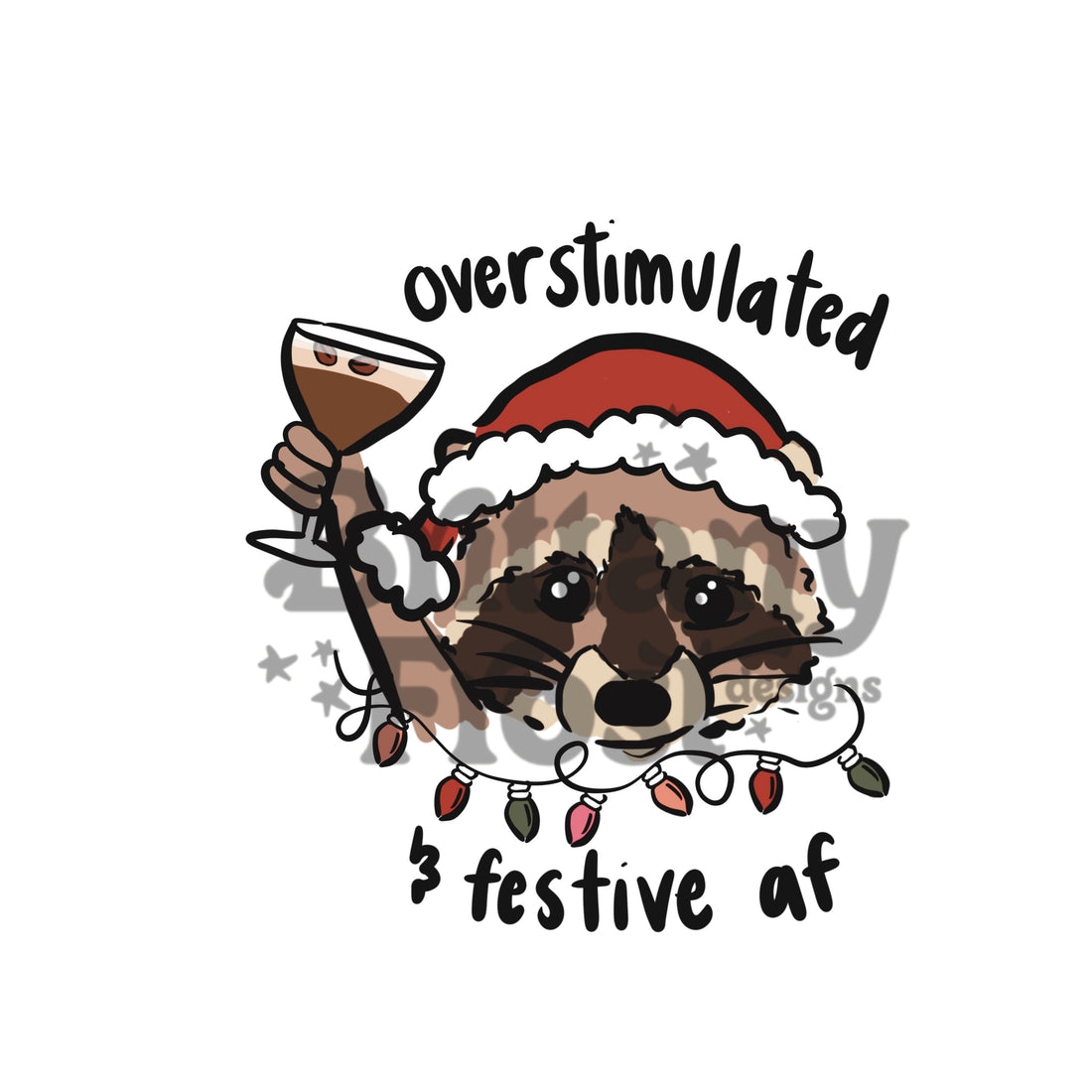 Overstimulated martini PNG Sublimation